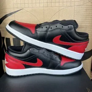 Nike | Shoes | New Nike Air Jordan Low Bred Twist Black Red 